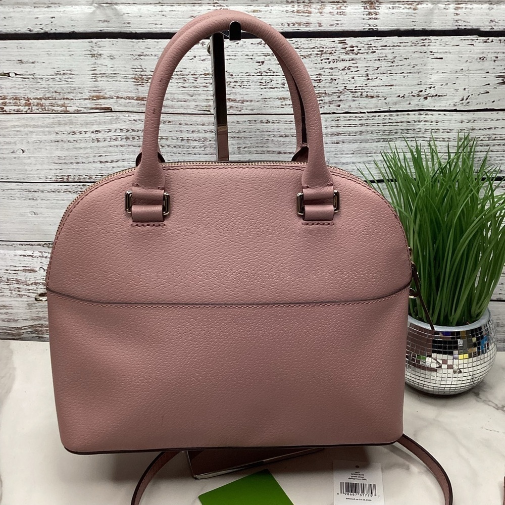 KATE SPADE SATCHEL SUMMER BAG PINK DUSTY PEONY HANDBAG GROVE STREET CARLY PURSE - Picture 14 of 14